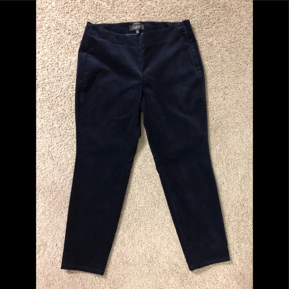 TALBOTS HERITAGE Velvet Pants Dark Navy Blue 12 WP - Picture 4 of 14